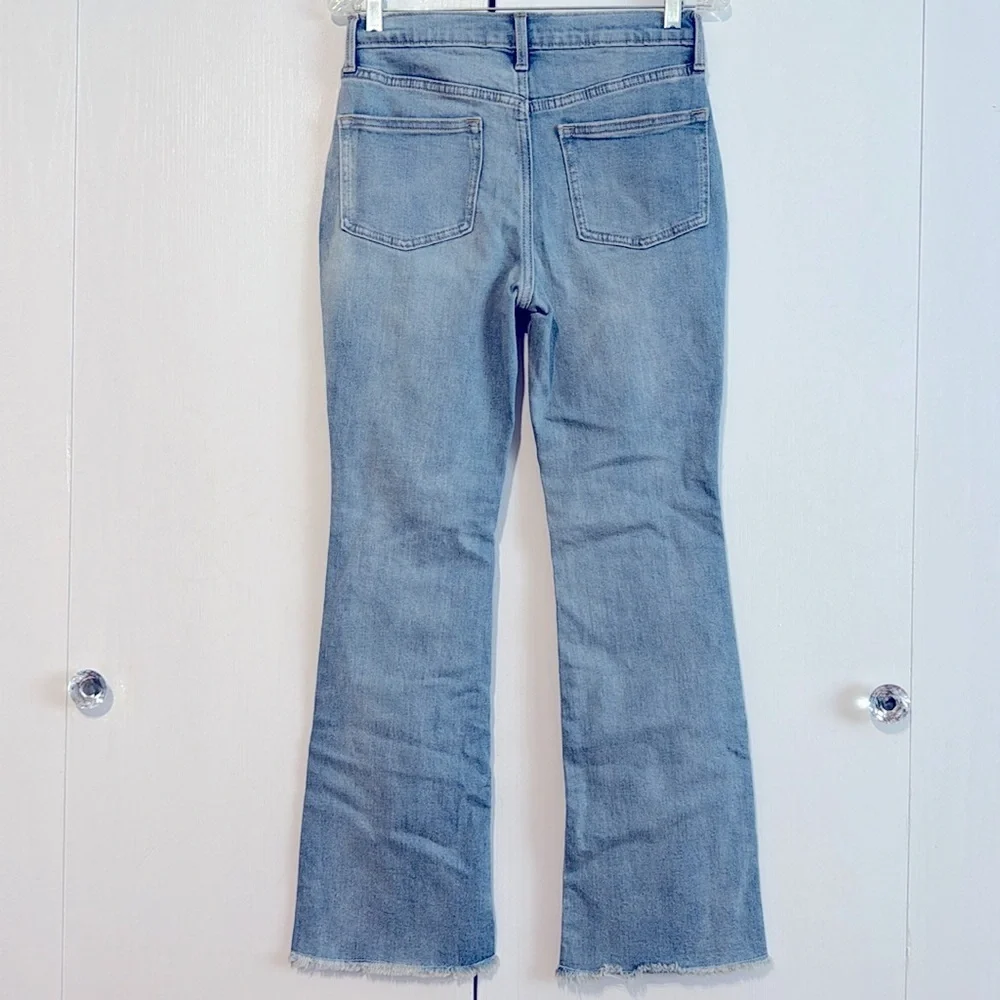 Old Navy High-Rise Flare Built-In Tough Ripped Jeans Girls Light Wash Sz 16 NWT